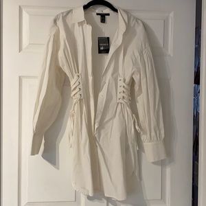 BUTTON UP CORSET DRESS